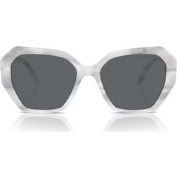 Swarovski SK60171 04287 Γυναικεία Γυαλιά Ηλίου Πολυγωνικά Κοκάλινα Λευκά με Μαύρο Φακό