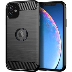 Forcell Carbon Silicone Back Cover Black (iPhone 12 mini)