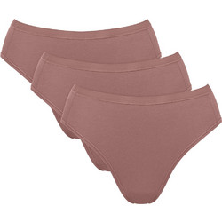 Sloggi Go Daily Βαμβακερά Γυναικεία Slip Καφέ 3Pack 10222331-1141