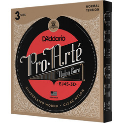 D'Addario EJ45 Pro-Arte Core 3-Pack Σετ 6 Χορδές Κλασικής Κιθάρας Nylon 28-43" Normal Tension