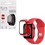 Volte-Tel Πλαστική Θήκη Tempered Glass για Apple Watch 7 41mm Κόκκινη