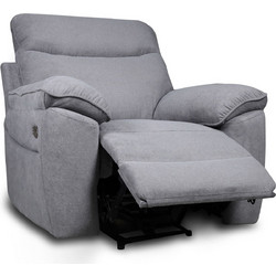 InsideHome Πολυθρόνα Relax με Υποπόδιο Ανακλινόμενη Γκρι Boston 0051.MS03LG