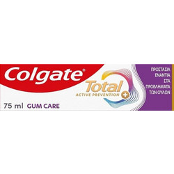 Colgate Total Active Protection Gum Care Οδοντόκρεμα για Προστασία Ούλων & Ευαίσθητα Δόντια κατά της Πλάκας 75ml
