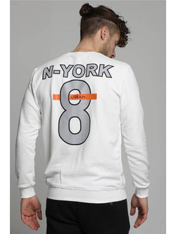 Attitude N-York Ανδρικό Φούτερ Λευκό 88014