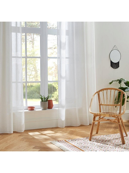 Atmosphera Κουρτίνα Παραθύρου με Τρουκς 140x240 Sab Λευκή 3560238695012