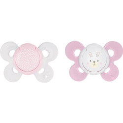 Chicco Physio Comfort Ανατομικές Ορθοδοντικές Πιπίλες Σιλικόνης 2-6m Ροζ Λευκή 2τμχ