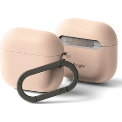Ringke Θήκη Σιλικόνης με Γάντζο για Apple AirPods 4 Ροζ