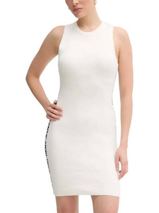 DKNY Mini Καλοκαιρινό Καθημερινό Φόρεμα Λευκό DJ5R0656-E471