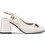 Envie Shoes Γόβες Slingback Δερμάτινες με Χοντρό Ψηλό Τακούνι Εκρού E45-21274-10