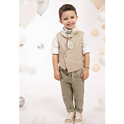 Baby Bloom Βαπτιστικό Κοστούμι με Παντελόνι Πουκάμισο & Γιλέκο 6τμχ 125-20-9970