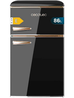 Cecotec CEC-01897 Retro Δίπορτο Ψυγείο 86lt Υ89.3xΠ48.7xΒ59.2cm Μαύρο