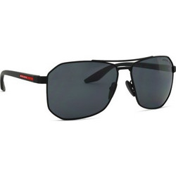 Prada PSA53S DG05Z1 Ανδρικά Γυαλιά Ηλίου Aviator Κοκάλινα Μαύρα με Μαύρο Φακό