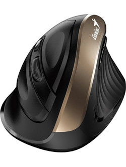 Genius Ergo 8250S Ασύρματο Ποντίκι Vertical Black Golden