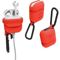 Catalyst MagSafe Θήκη Σιλικόνης με Γάντζο για Apple AirPods 1 / 2 Κόκκινη