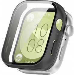 Techsuit Defense360 Pro Πλαστική Θήκη Tempered Glass για Huawei Watch Fit 3 43mm Μαύρη