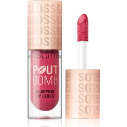 Makeup Revolution Pout Bomb Rosewood Rose Pink Plumping Lip Gloss 4.6ml