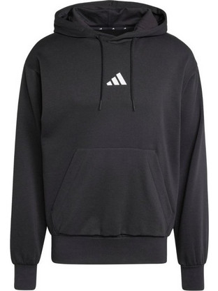 Adidas Essentials Feelcozy Fleece Hoodie Ανδρικό Αθλητικό Φούτερ με Κουκούλα Μαύρο JE3807