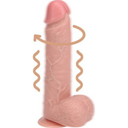 Shots Realrock Rotating Vibrator with Balls Ρεαλιστικός Δονητής 20.5cm Flesh