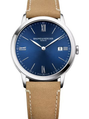 Baume & Mercier Classima Ανδρικό Ρολόι με Καφέ Δερμάτινο Λουράκι M0A10385