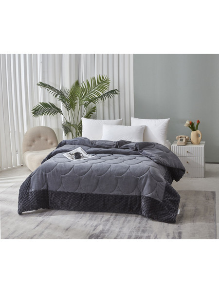 Charalambidis Textiles Κουβερτοπάπλωμα Μονό 160x220 Σκούρο Γκρι 10924000101