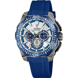 Festina Chrono Bike Diver Ανδρικό Ρολόι Χρονογράφος με Μπλε Καουτσούκ Λουράκι F20725/4