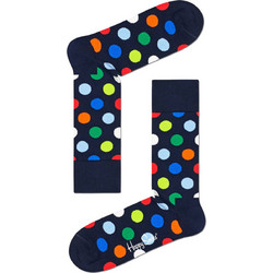 Happy Socks Big Dot Βαμβακερές Γυναικείες Κάλτσες Μαύρες Πολύχρωμες BDO01-6550