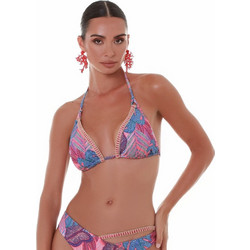 Bluepoint Bikini Top Τριγωνάκι Floral Πετρόλ Ροζ 25066046-20