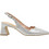 Ellen Γόβες Slingback Δερμάτινες με Χοντρό Χαμηλό Τακούνι Ασημί 51716