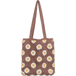 Roxy Wandering Beach Υφασμάτινη Τσάντα Θαλάσσης Ώμου Καφέ 37x41cm ERJBT03413