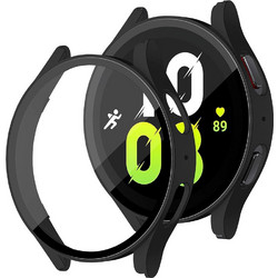 Techsuit Defense360 Pro Πλαστική Θήκη Tempered Glass για Samsung Galaxy Watch 4 / 5 44mm Μαύρη