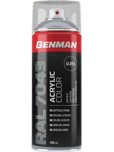 Benman Σπρέι Βαφής Γκρι Σκούρο Gloss 400ml RAL7043