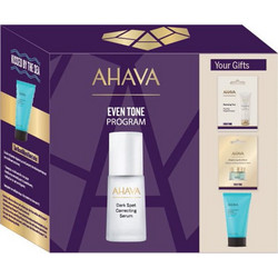 Ahava Even Tone Program Dark Spot Correcting Serum 30ml + Renewing Peel 8ml + Brightening Mud Mask 6ml + Sea-Kissed Mineral Body Lotion 40ml