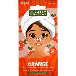 Beauty Formulas Orange Επιθέματα Μύτης για Μαύρα Στίγματα 6τμχ