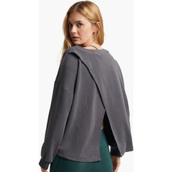 Superdry Γυναικείο Αθλητικό Φούτερ Ανθρακί WS310964A-6Q4