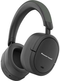 Powertech PT-1462 Ενσύρματα & Ασύρματα Bluetooth Ακουστικά Over Ear με Noise Cancelling Μαύρα