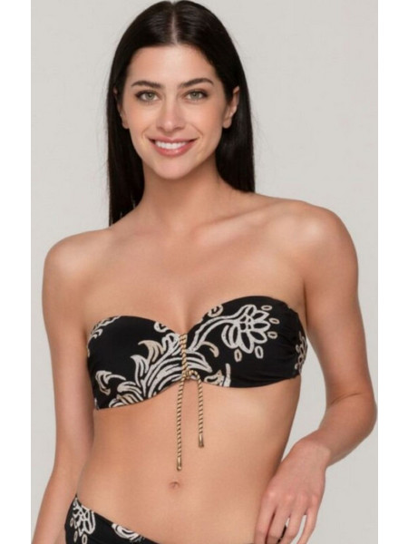 Luna Orient Bikini Top Strapless Floral Μαύρο 94410