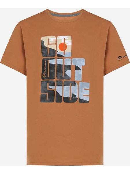 Outventure Παιδικό T-Shirt Κοντομάνικο Καφέ Πορτοκαλί 135038-D4