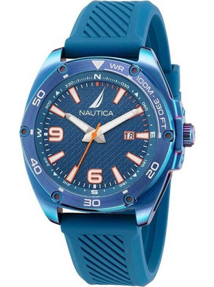Nautica Tin Can Ανδρικό Ρολόι με Μπλε Καουτσούκ Λουράκι NAPTCF201