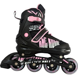 GC BW Inline Αυξομειούμενα Rollers Παιδικά Μαύρα Ροζ 10-00-002