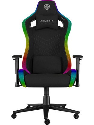 Genesis Καρέκλα Gaming Υφασμάτινη με Ρυθμιζόμενα Μπράτσα Μαύρη NFG-2247