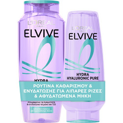 L'Oreal Paris Elvive Hydra Hyaluronic Σετ Περιποίησης Μαλλιών Conditioner 300ml + Σαμπουάν 400ml