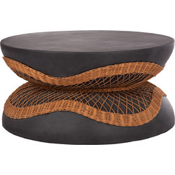 HomeMarkt Anna Τραπεζάκι Σαλονιού Κεραμικό Φ92xΥ44cm HM18157.01