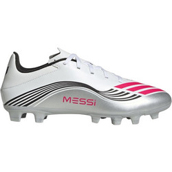 Adidas F50 Messi Club FG/MG JP7443 Ποδοσφαιρικά Παπούτσια με Τάπες Λευκά Ασημί