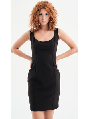 Access Mini Καλοκαιρινό Βραδινό Φόρεμα Μαύρο 34-3063-266