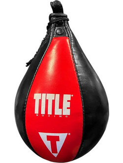 Title Boxing Σάκος Μποξ Ταχύτητας Τοίχου Άδειος 18cm Μαύρος Κόκκινος