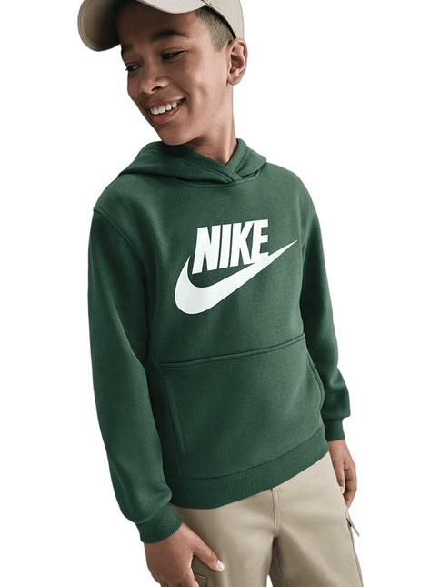 Nike Παιδικό Φούτερ με Κουκούλα Πράσινο FD2988-323