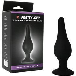 Pretty Love Bottom Ergonomic Πρωκτική Σφήνα 14cm Μαύρη D-213046