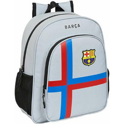 Safta F.C. Barcelona Σχολική Τσάντα Πλάτης Δημοτικού Γκρι S2440238