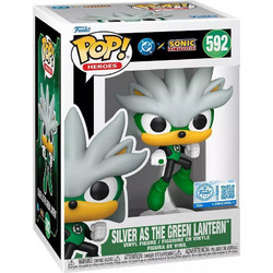 Funko Pop! Heroes Sonic The Hedgehog 592 Silver as the Green Lantern Special Edition