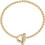 Guess Majorelle Γυναικείο Βραχιόλι Αλυσίδα από Ατσάλι Επιχρυσωμένο με Ζιργκόν UBB05372JWYGRH
